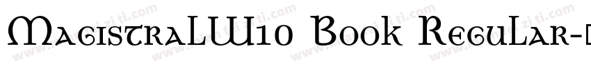 MagistralW10 Book Regular字体转换
